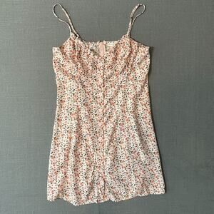 Aeropostale Mini Floral Dress Sz L Empire Waist Y2K Milkmaid Coquette